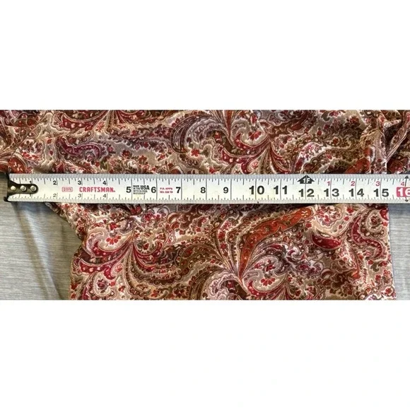 Y2K Self Esteem Paisley Asymmetrical Babydoll Top Size L Fairy Grunge Flare Slee - Picture 9 of 10